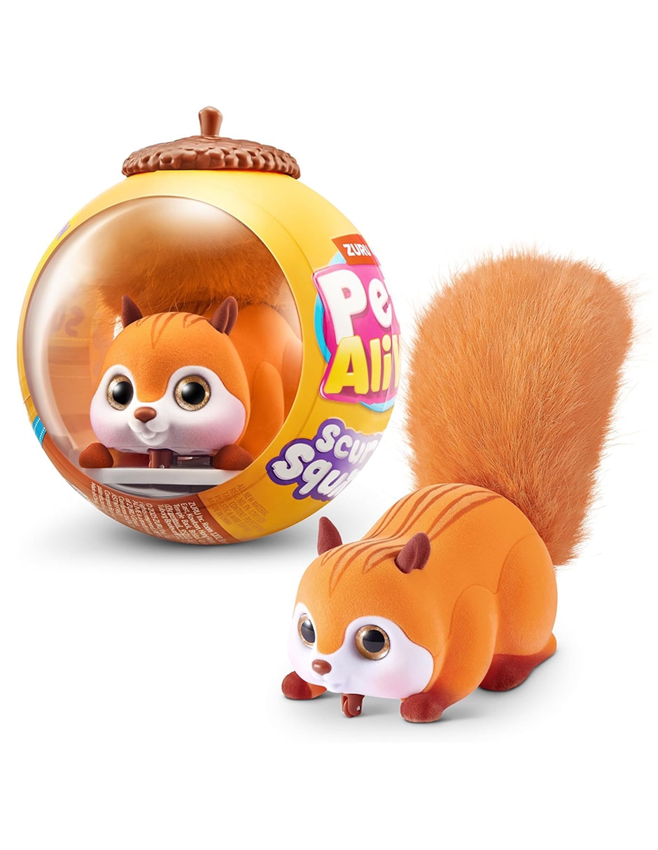 Peluche de ardilla pets alive de 13 cm