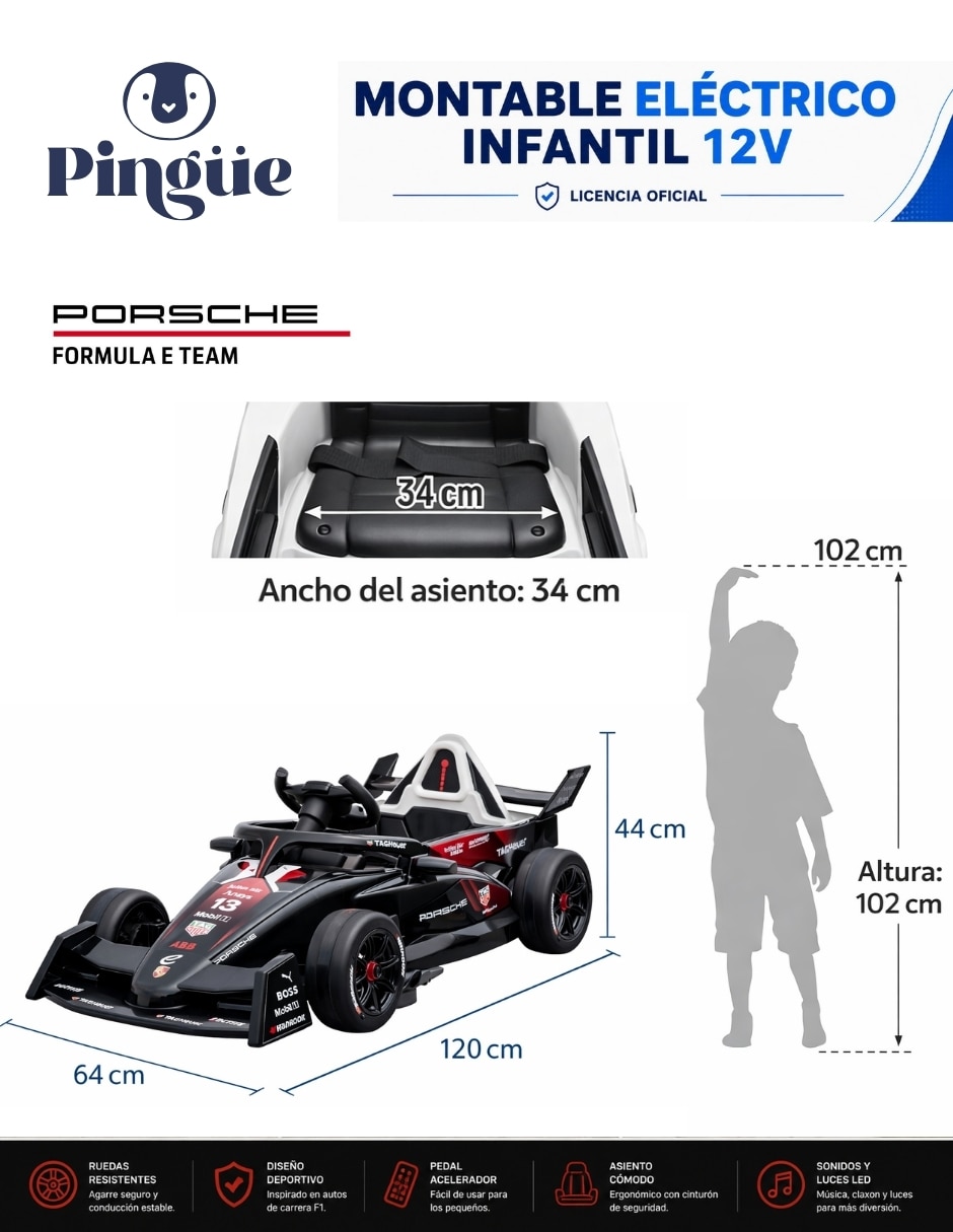 Automóvil montable con control remoto recargable unisex Automóvil montable con control remoto recargable unisex
