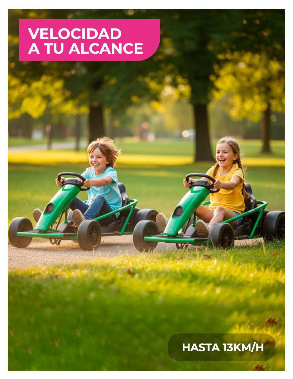 Go kart montable recargable