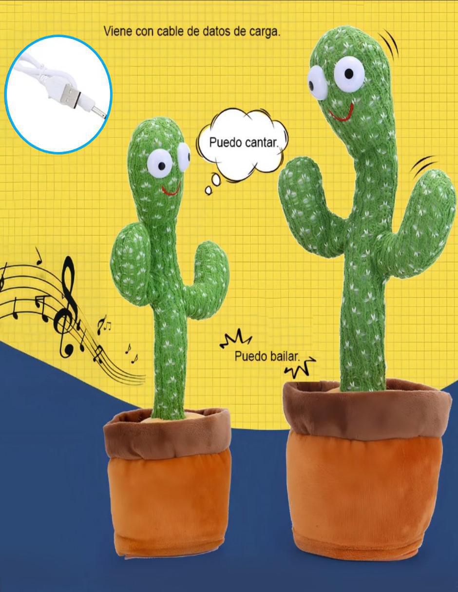 Peluche de Cactus luminoso, baila, canta y repite voz 3