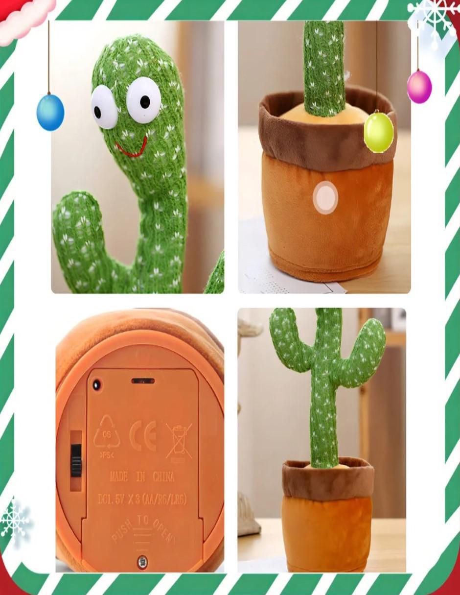 Peluche de Cactus luminoso, baila, canta y repite voz 4