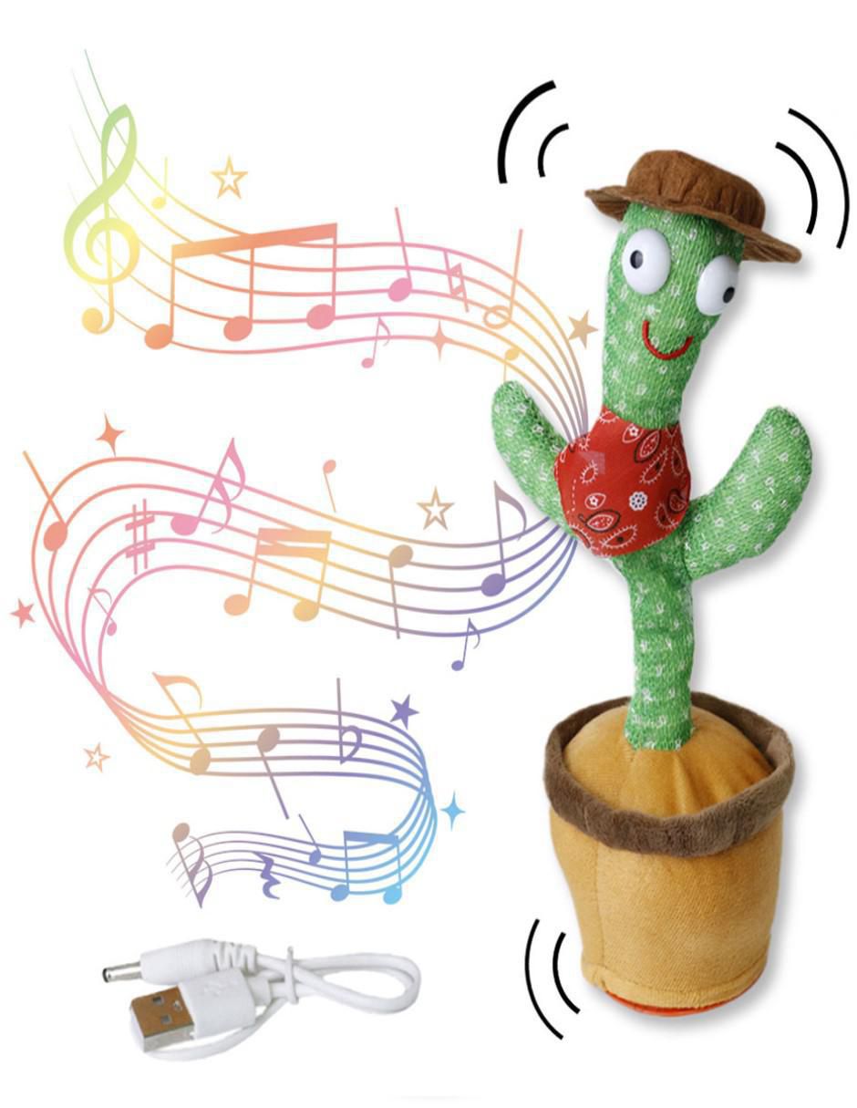 Peluche de Cactus Baila Canta y Repite Voz de 30 cm 3