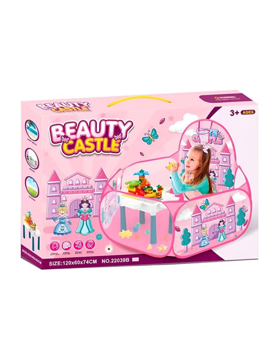 Set de bloques de construcción con mesa multiactividad y casa de juegos Castillo de princesas