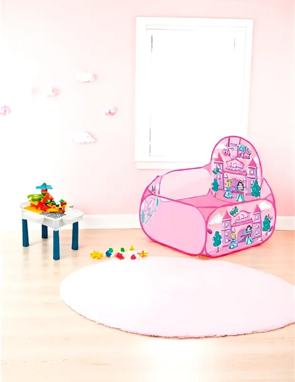Set de bloques de construcción con mesa multiactividad y casa de juegos Castillo de princesas