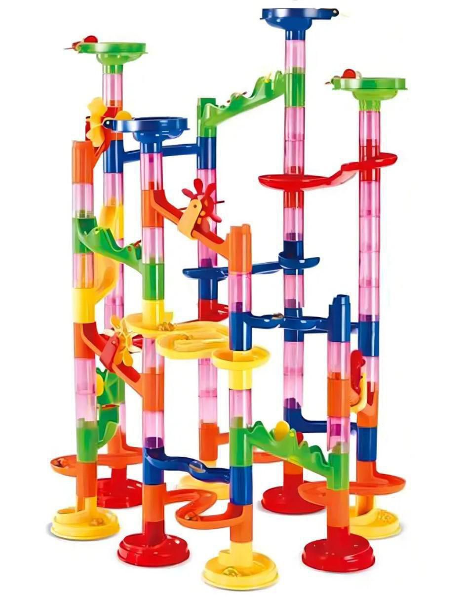 Set construcción Pista de juguete para canicas armable