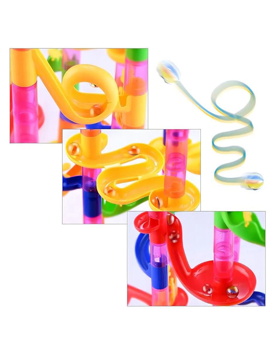 Set construcción Pista de juguete para canicas armable