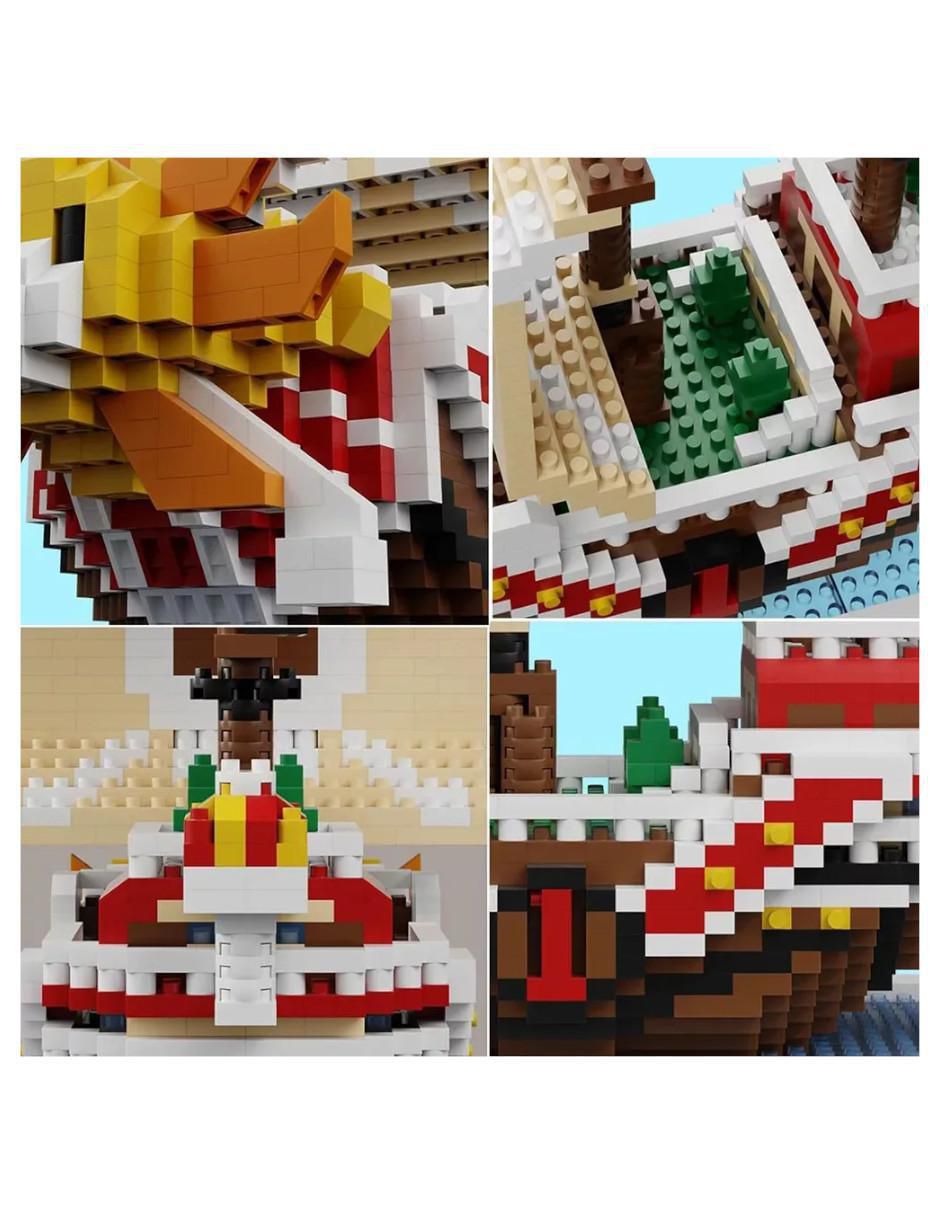 Set de bloques de construcción de barco pirata