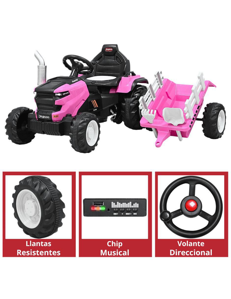 Tractor montable con control remoto recargable infantil