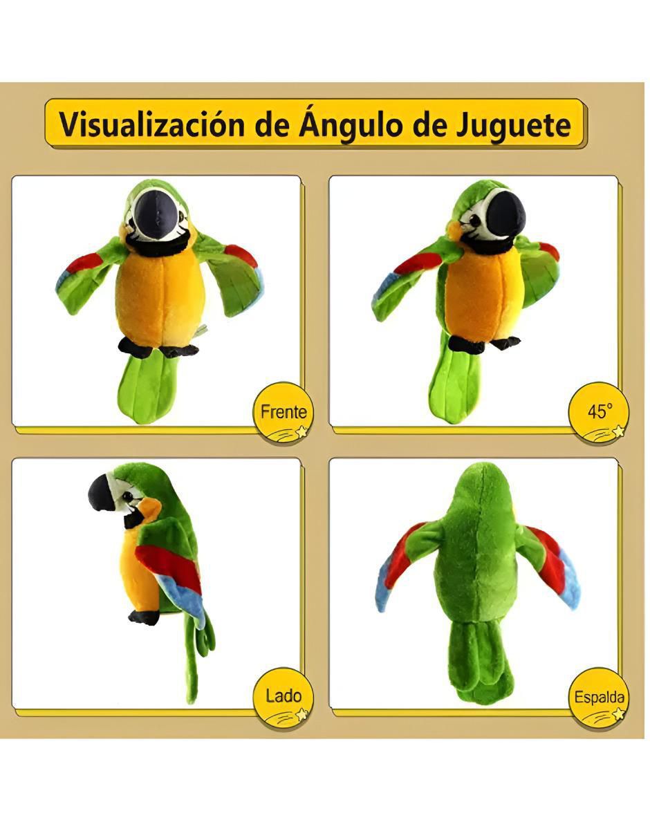 Peluche de loro de 22 cm