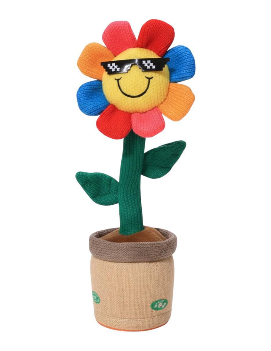 Peluche de Flor Bailarina Musical con Maceta de 34 cm