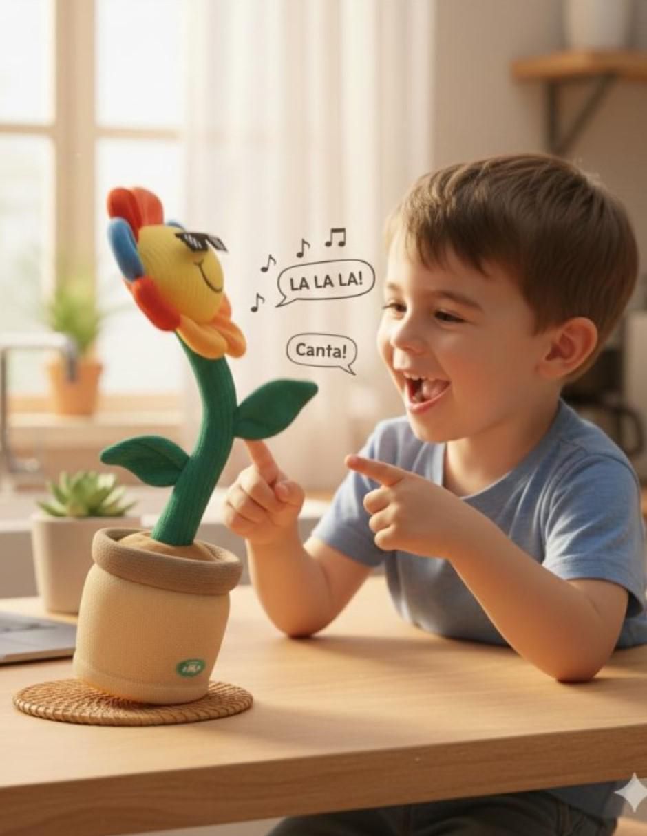 Peluche de Flor Bailarina Musical con Maceta de 34 cm 3