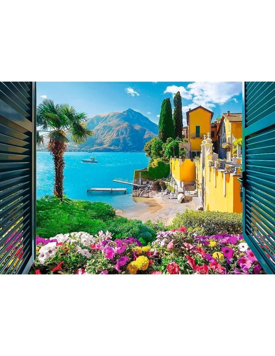 Rompecabezas Paisaje del Lago Como Italia Trefl 1000 piezas