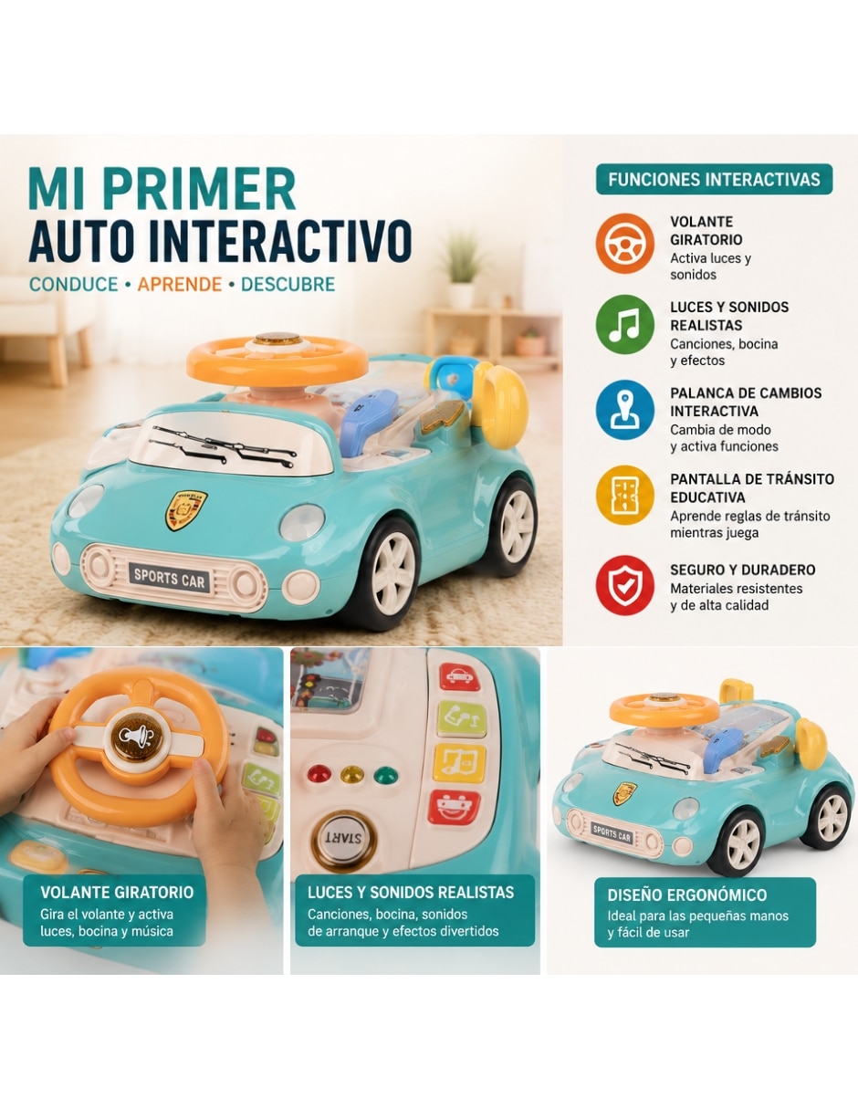 Volante aprendizaje multifunciones interactivo Pingüe juego de rol para niños