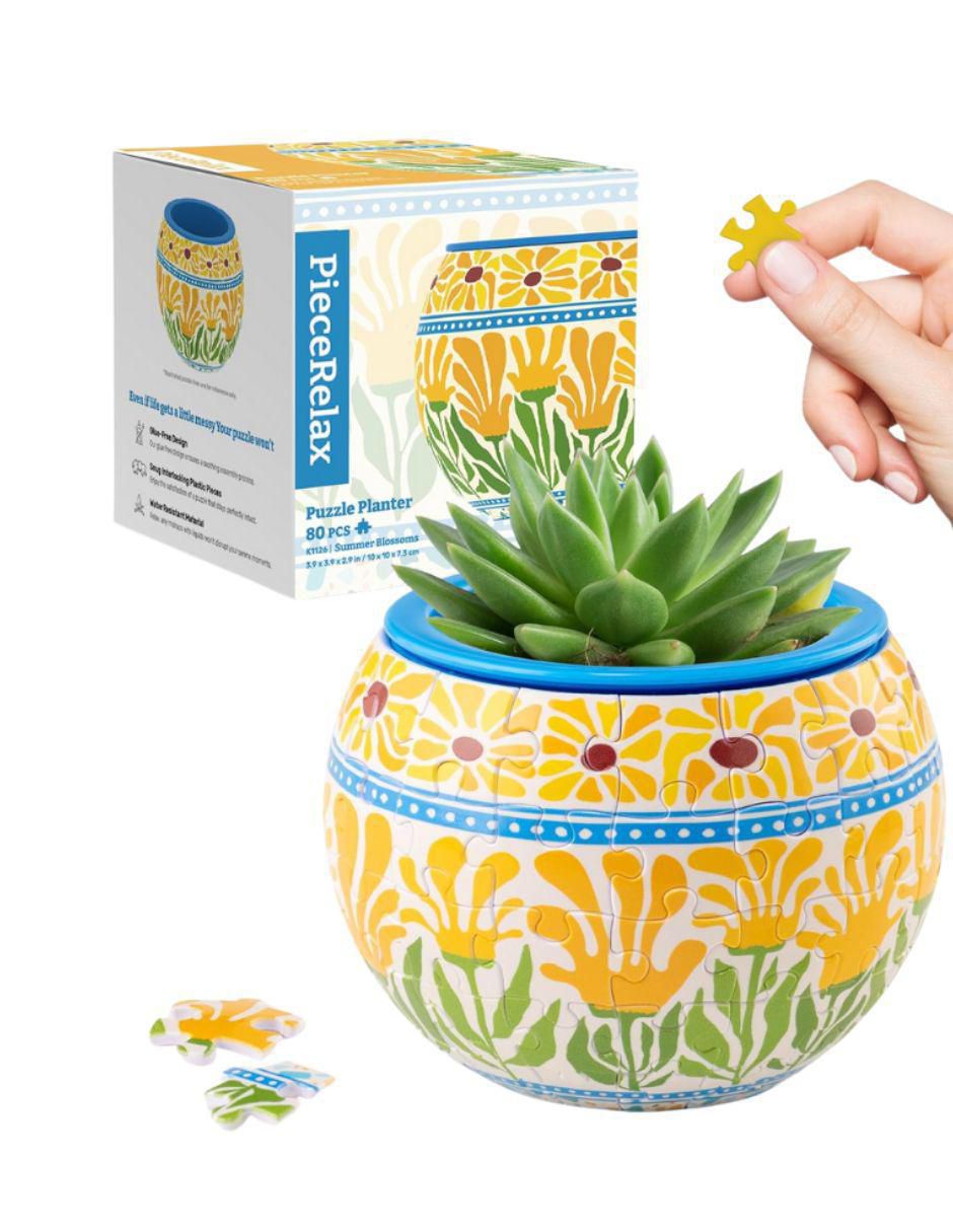 Rompecabezas maceta de plástico: flores en el 80 piezas 1