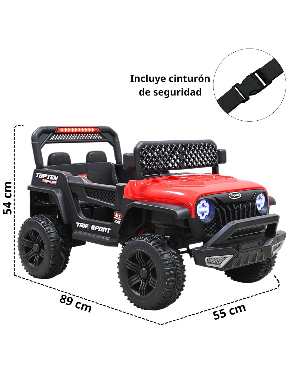 Automóvil montable con control remoto Joykoo 4x2 recargable infantil