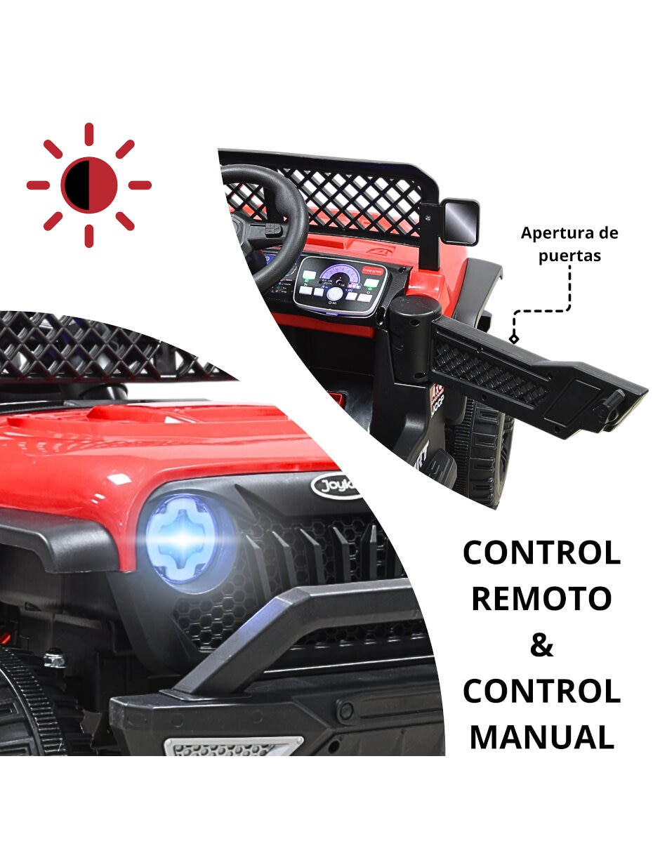 Automóvil montable con control remoto Joykoo 4x2 recargable infantil