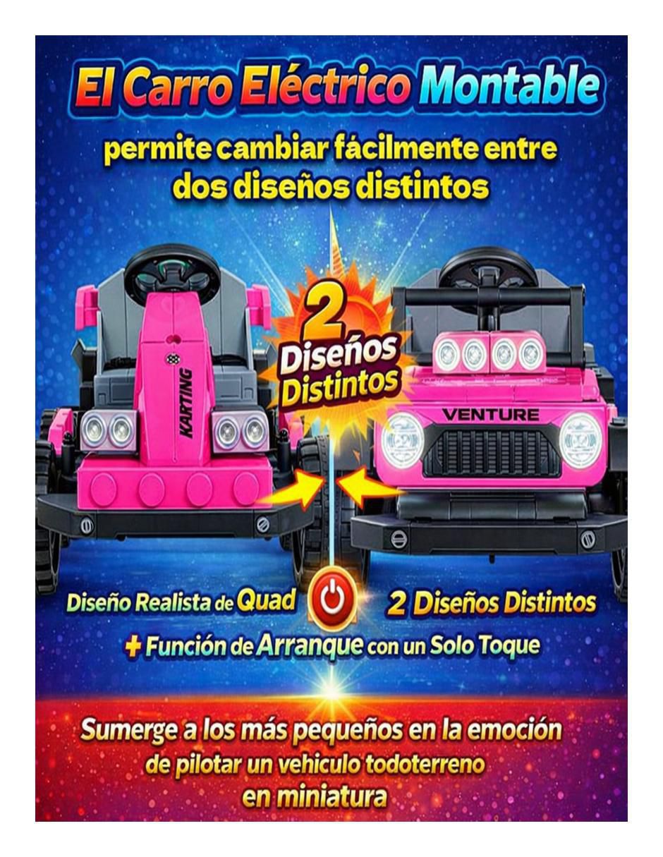 Automóvil montable con control remoto recargable infantil 5