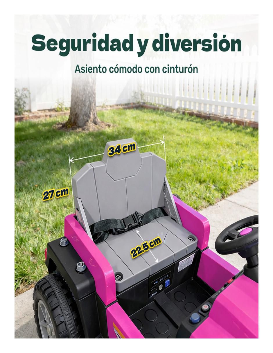 Automóvil montable con control remoto recargable infantil 6