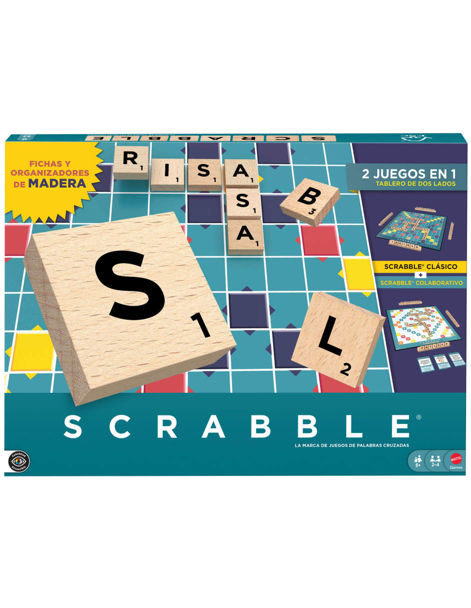 Scrabble 2 en 1 juego de mesa 8