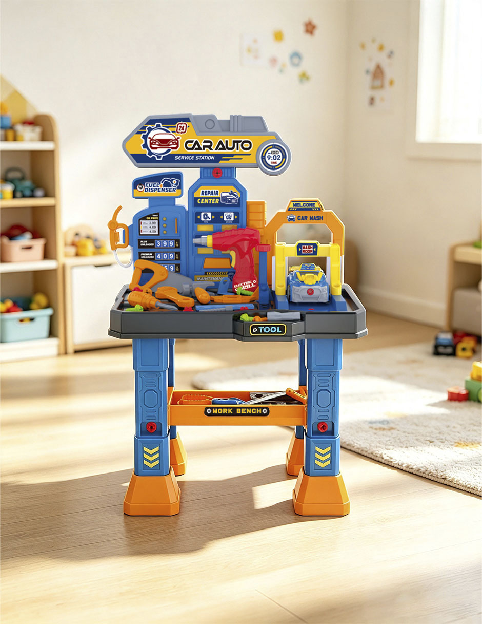 Estación de servicio y taller juego de rol para niños 5