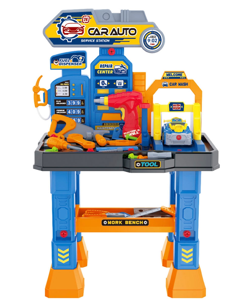 Estación de servicio y taller juego de rol para niños 3