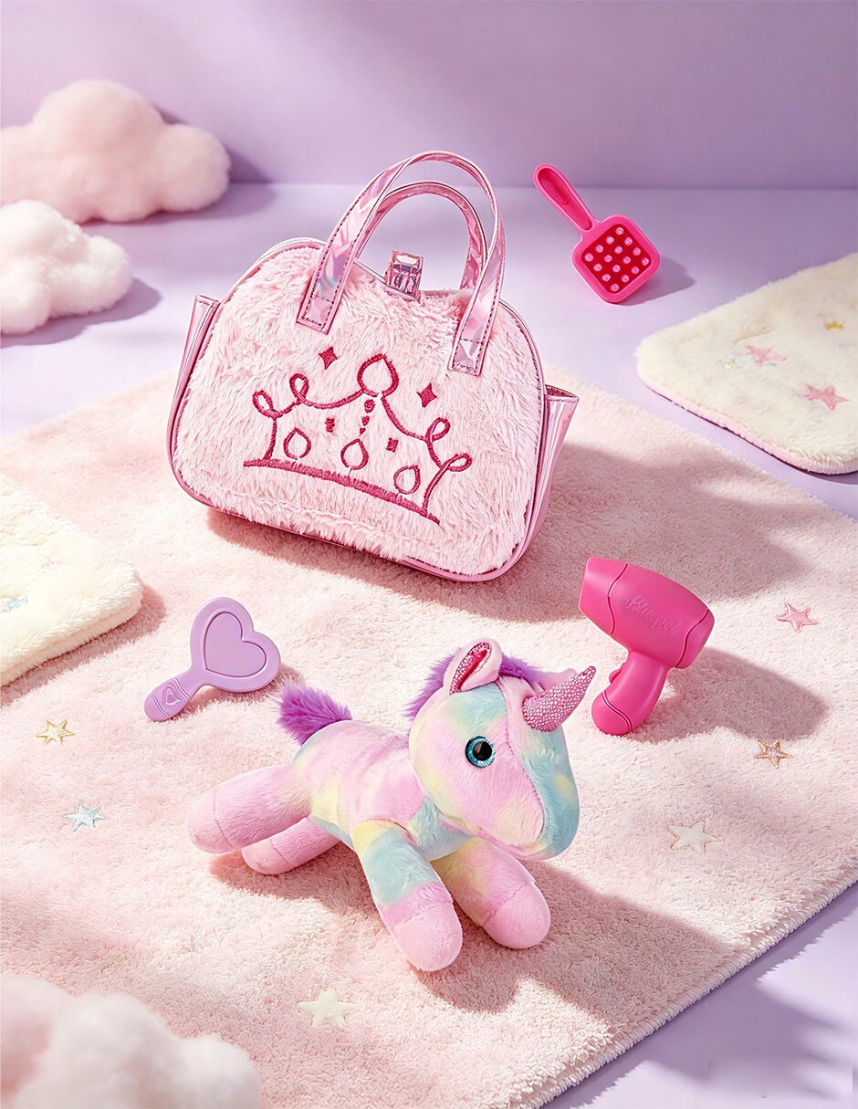Set unicornio mascota juego de rol para niños 4