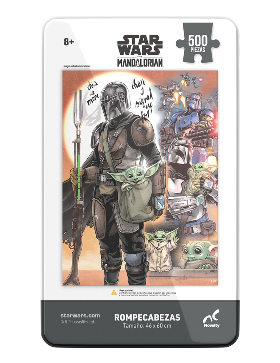 Rompecabezas star wars rompecabezas coleccionable mandalorian 500 pzs tin 500 "piezas" 4