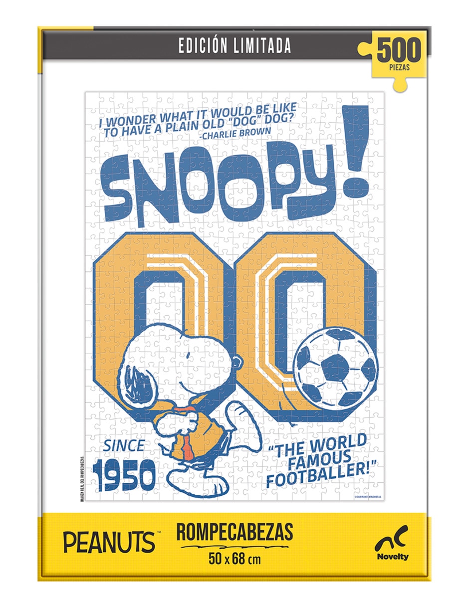 Rompecabezas Edición limitada Peanuts Futbol II aterciopelado Novelty 500 piezas
