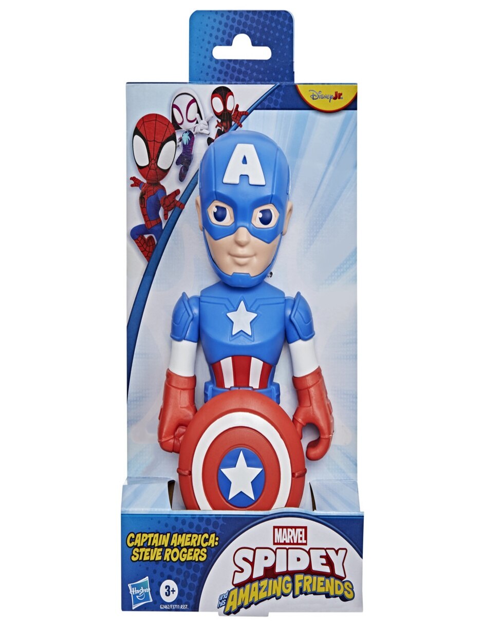 Figura de acción artículada Spidey and his amazing friends Steve Rogers/Captain America 5