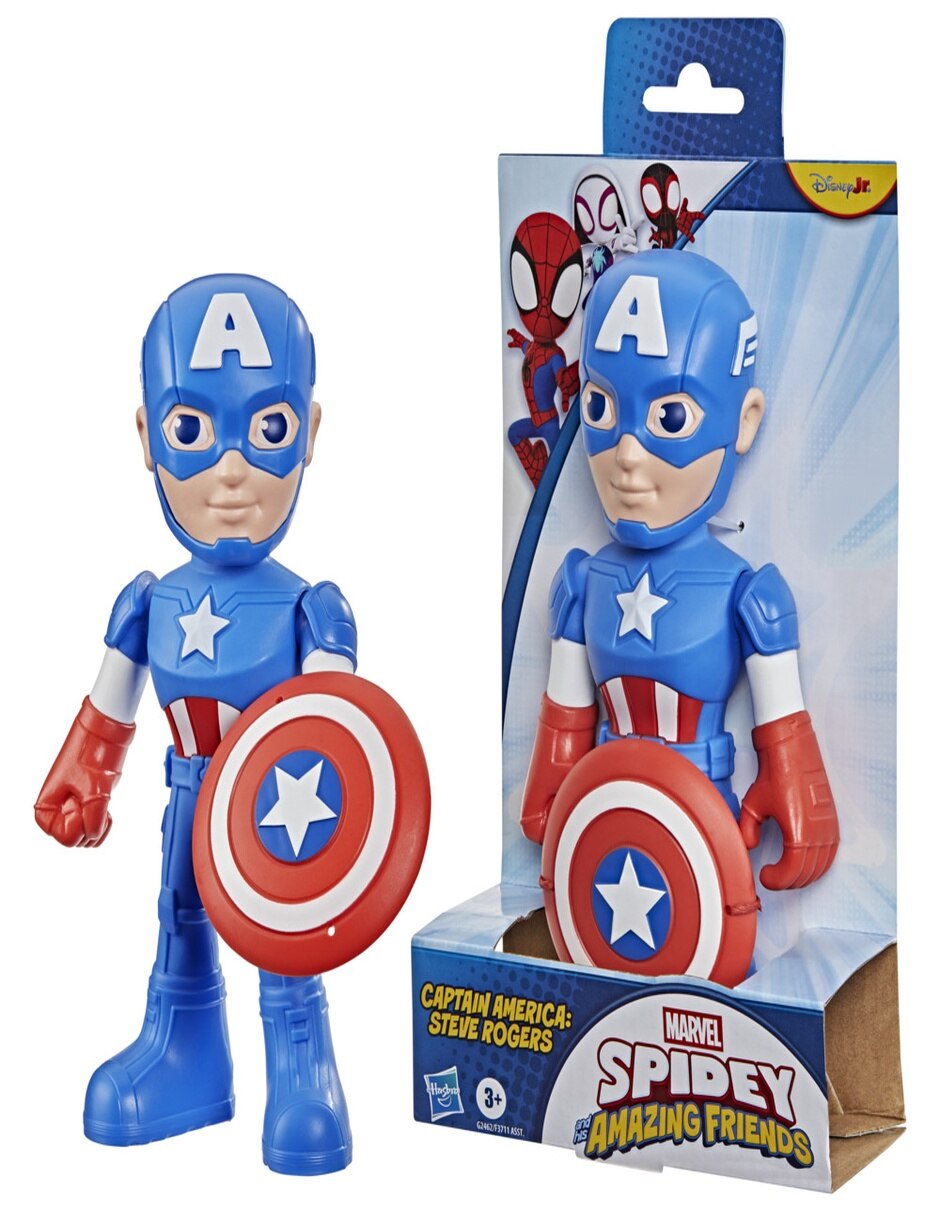 Figura de acción artículada Spidey and his amazing friends Steve Rogers/Captain America 3