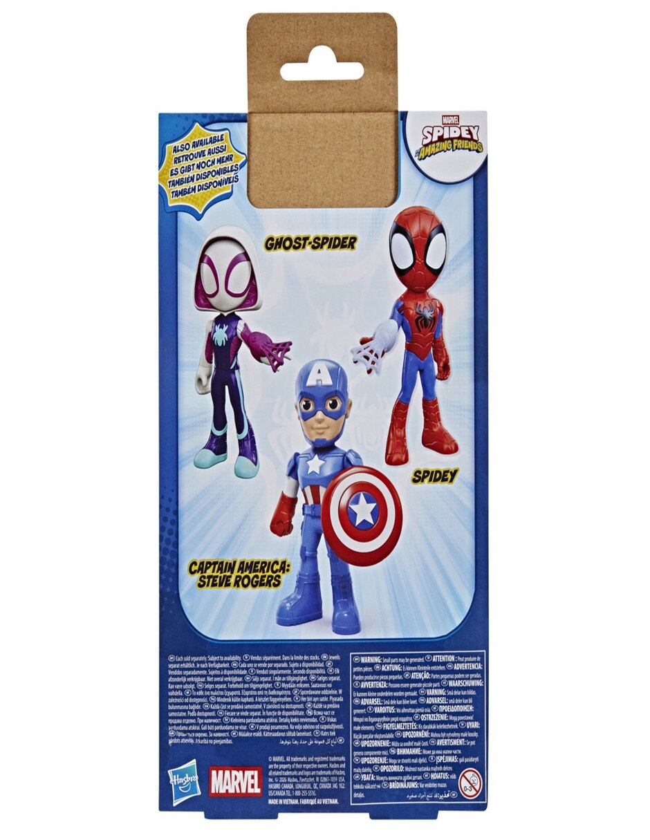 Figura de acción artículada Spidey and his amazing friends Steve Rogers/Captain America 9