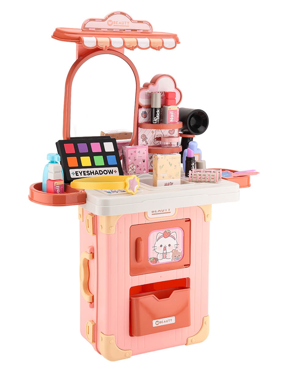 Maleta salón de belleza juego de rol para niños 5