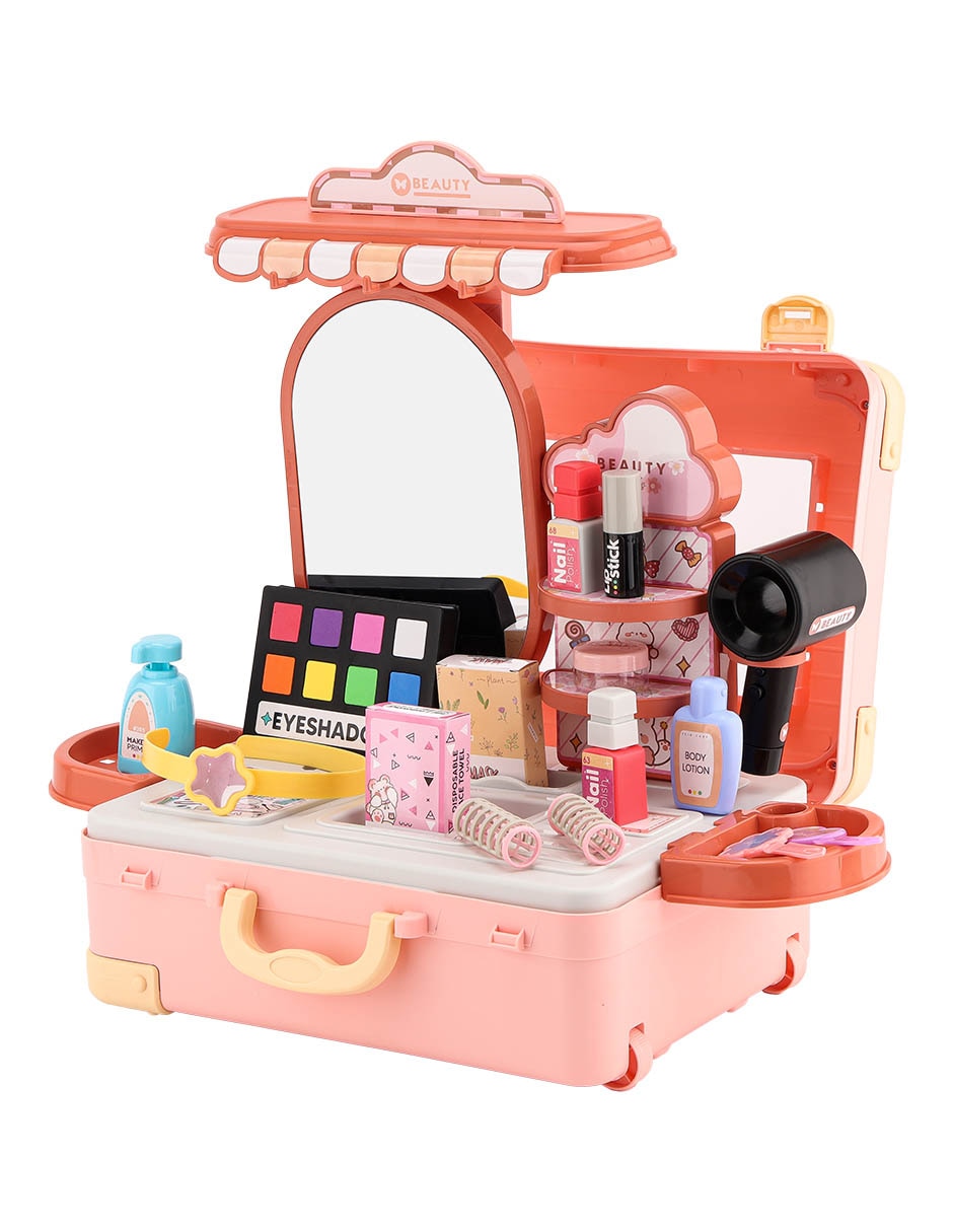 Maleta salón de belleza juego de rol para niños