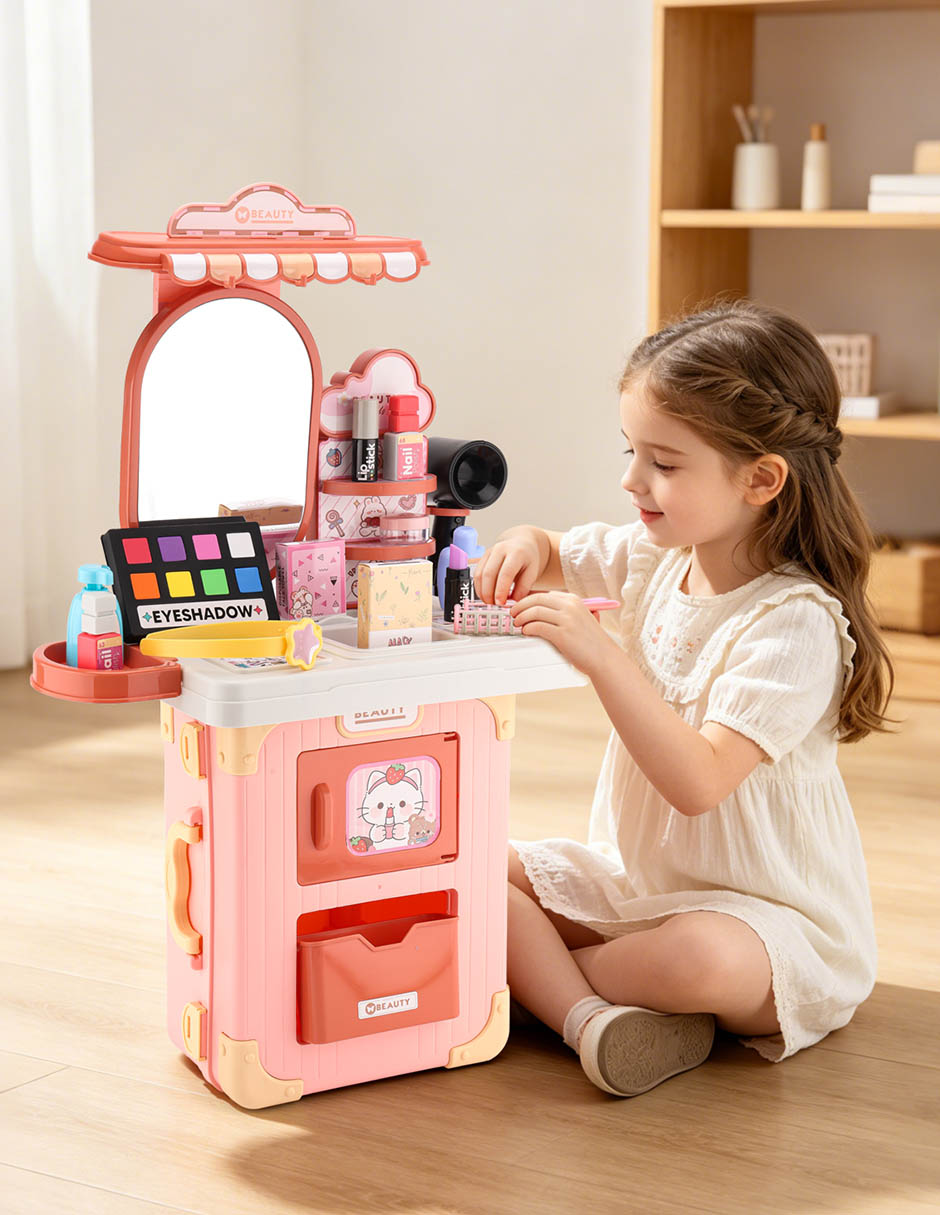 Maleta salón de belleza juego de rol para niños