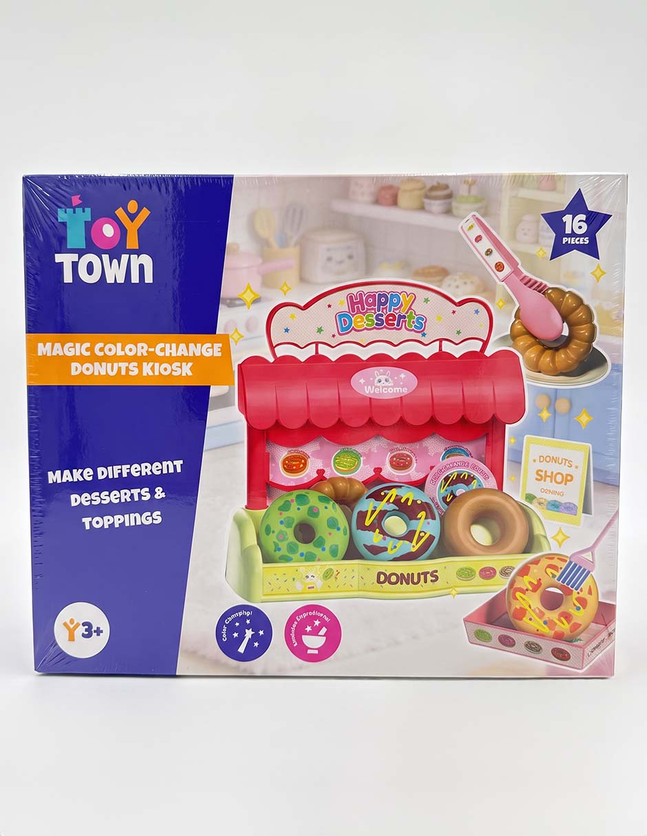Kiosko de donas cambia de color juego de rol para niños