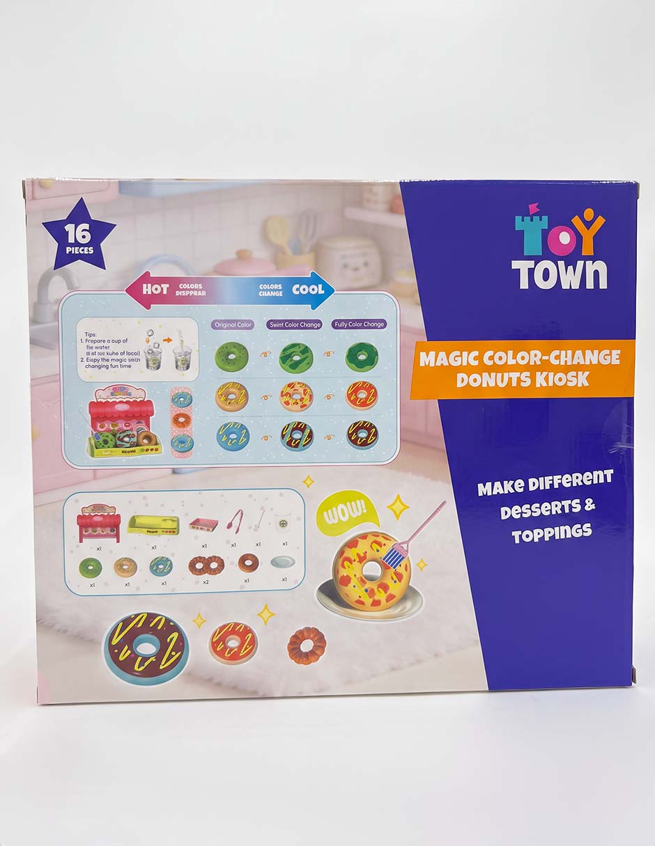 Kiosko de donas cambia de color juego de rol para niños 3
