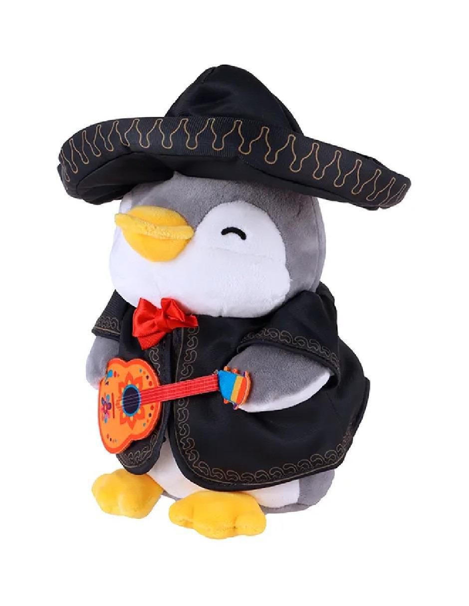 Peluche de pingüino Güish Mariachi Mexicano de 28 cm