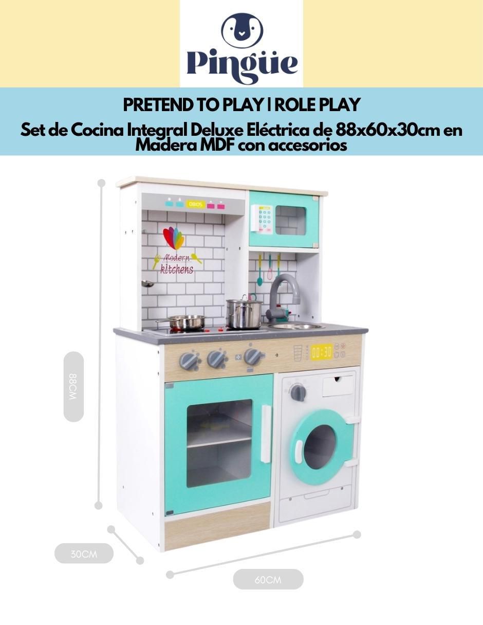 Set de cocina integral premium pingüe juego de rol para niños