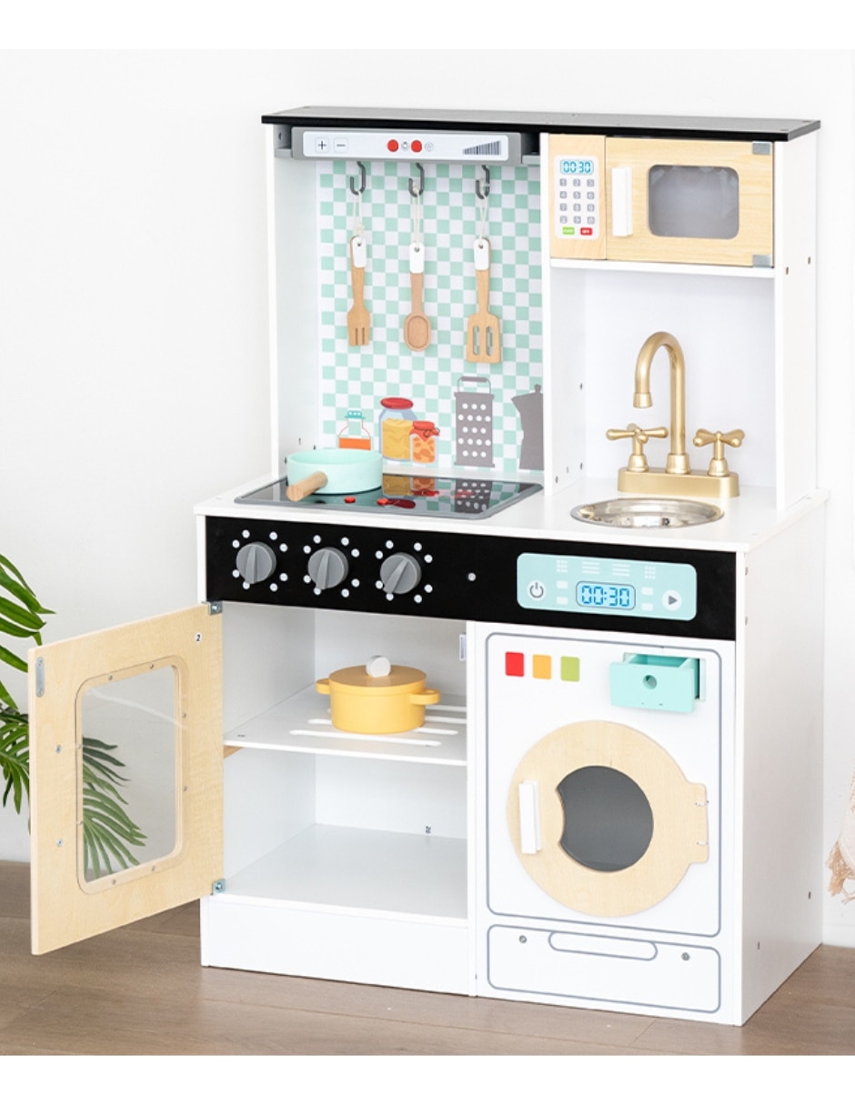Set de cocina integral de lujo en madera MDF Pingüe juego de rol para niños