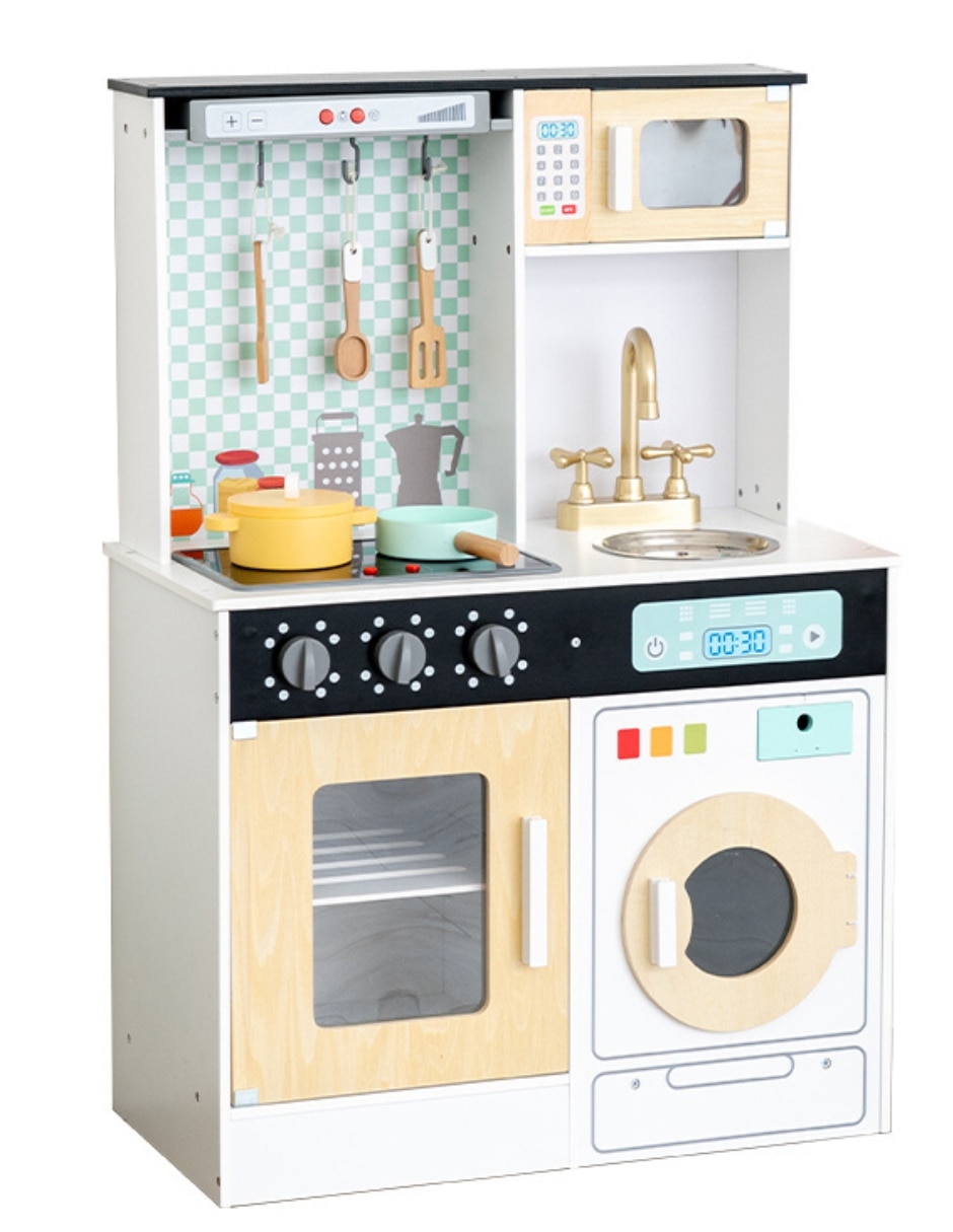 Set de cocina integral de lujo en madera MDF Pingüe juego de rol para niños