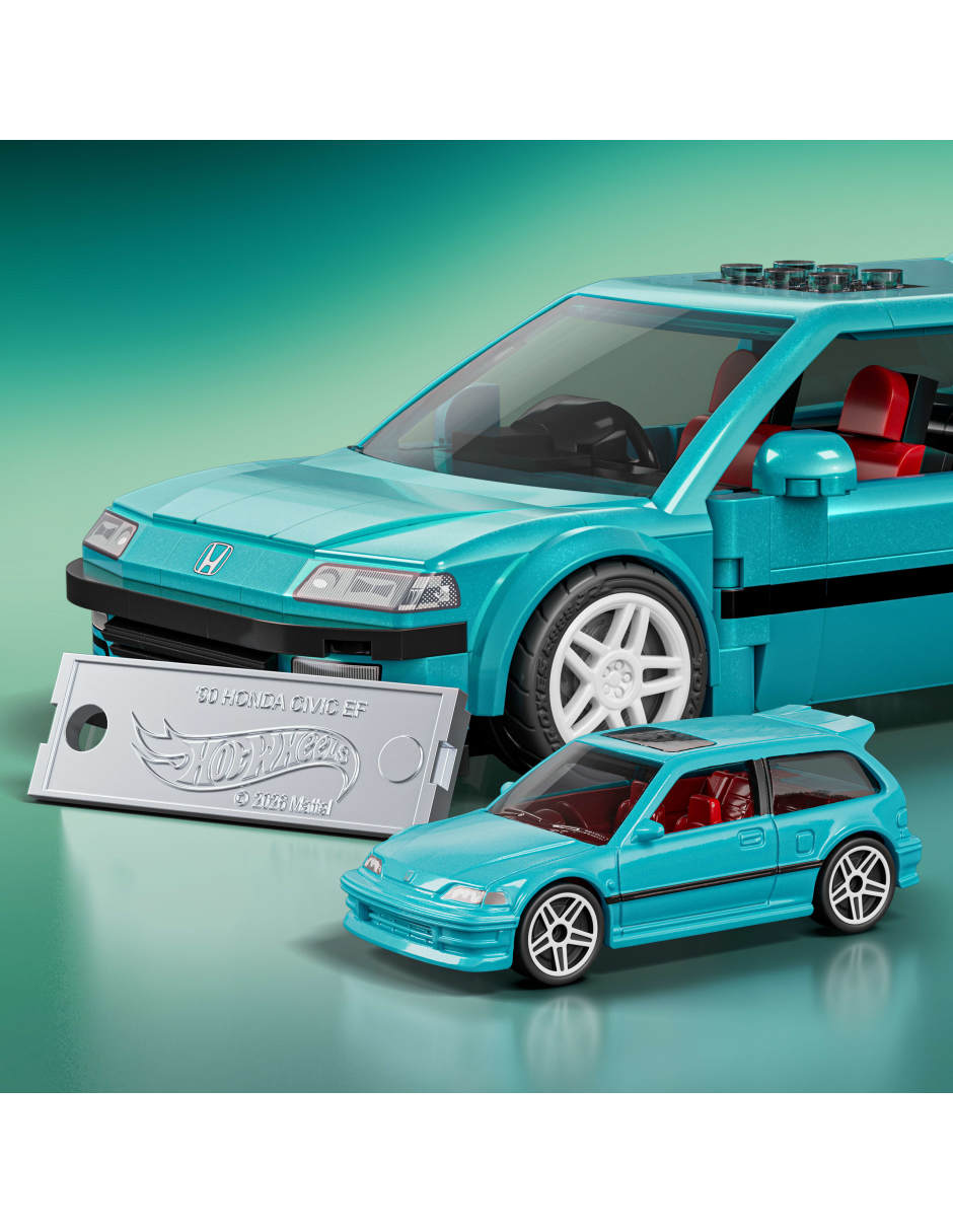 Set Construcción Hot Wheels Speed Custom '90 Honda Civic Ef Jhf62 Mattel Brickshop 5