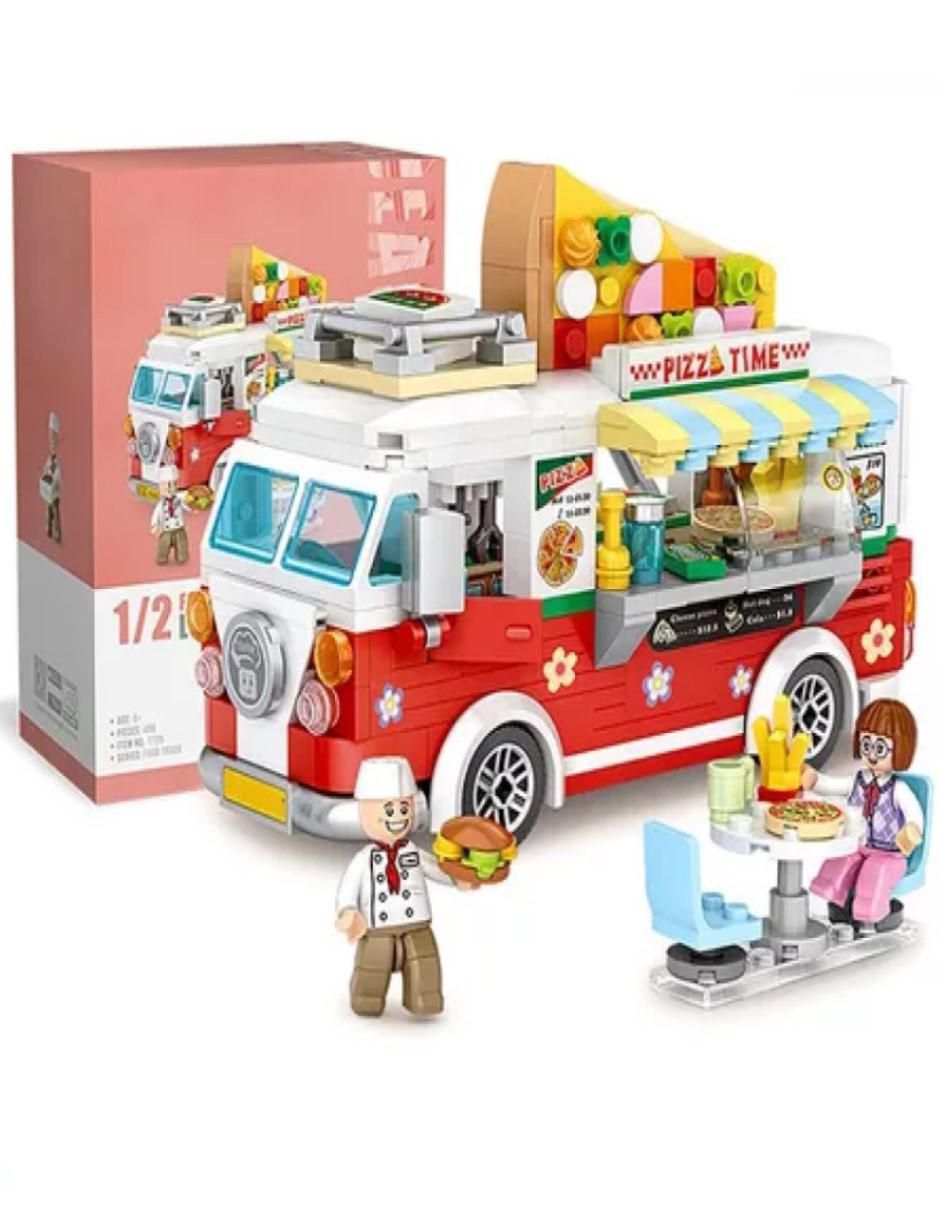 Bloques Cm-top Carrito de pizzas de juguete con bloques de construcción Toy770