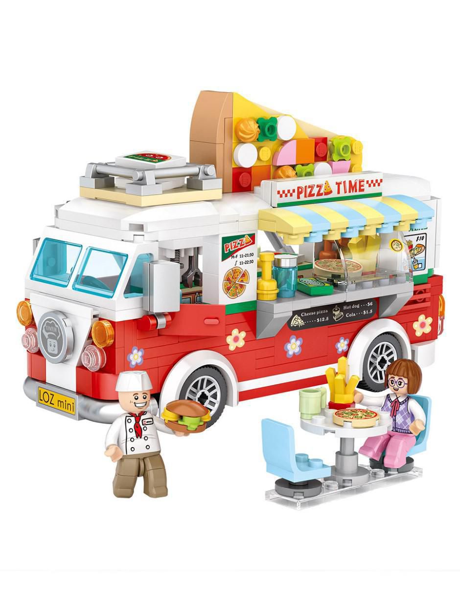 Bloques Carrito de pizzas de juguete con bloques de construcción Toy770