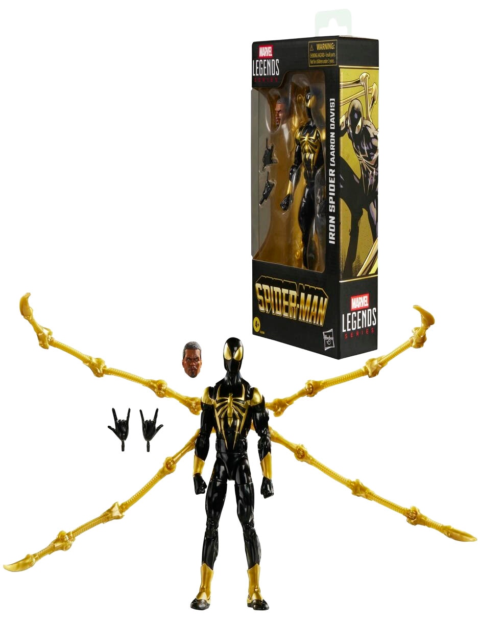 Figura de acción articulada Marvel Avengers Legends Series Iron Spider black and gold collectors Marvel