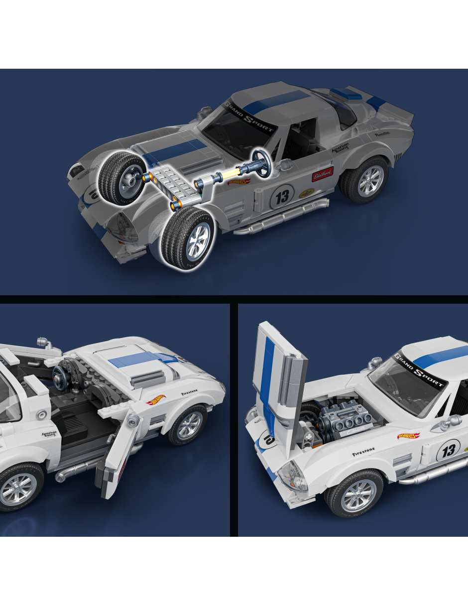 Set construcción Brick Shop Elite '63 Corvette Grand Sport JGR 6