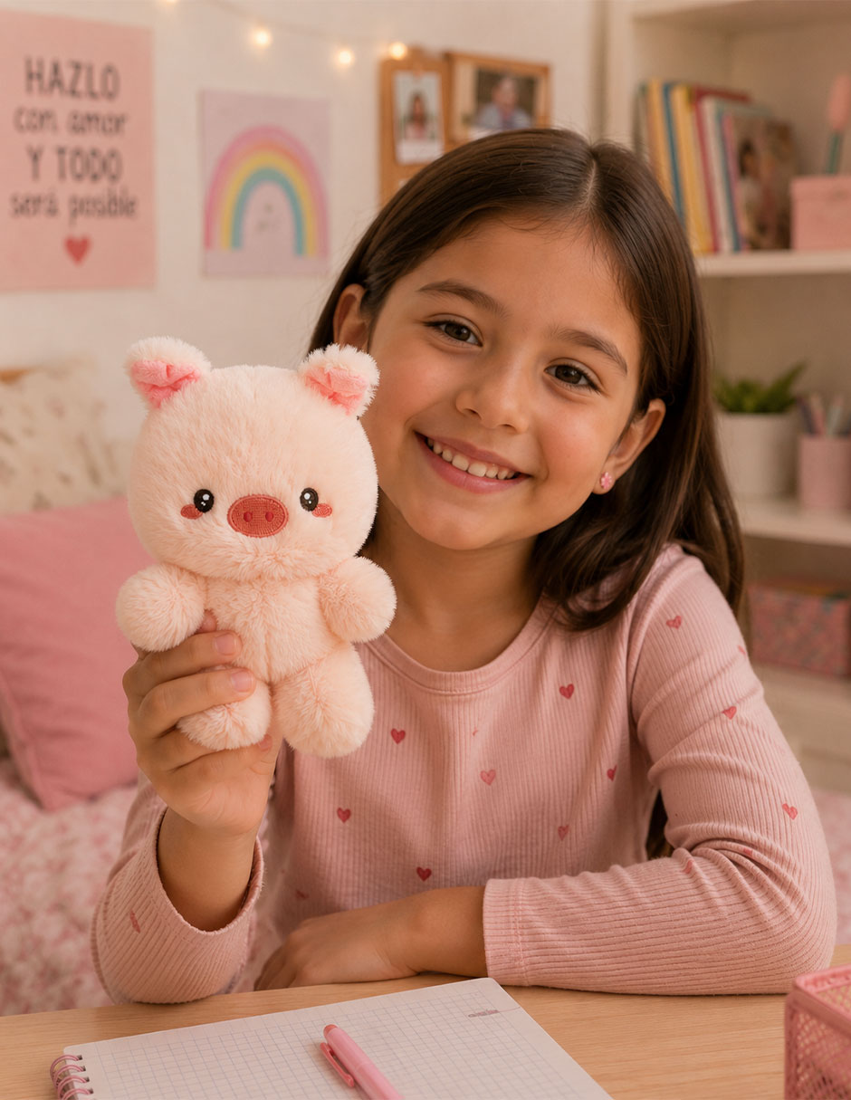 Peluche de cerdo de 15 cm 2