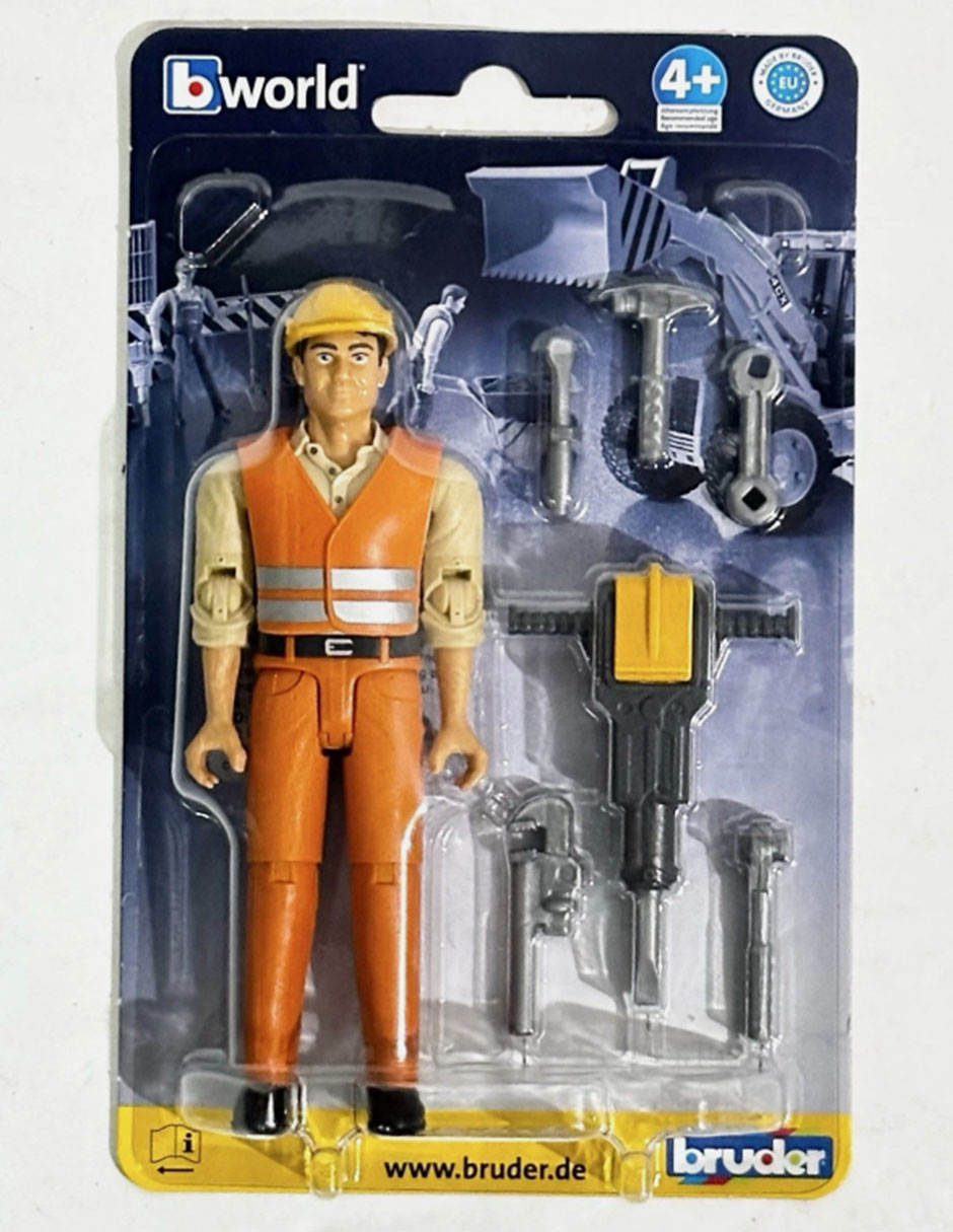 Figura de acción Trabajador de cosntrucción Figura de acción Trabajador de cosntrucción