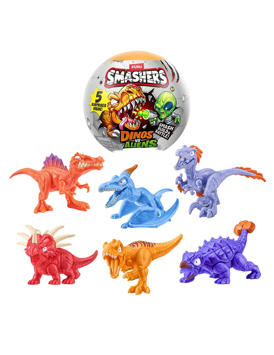 Set figuras acción Zuru Dinos vs aliens 5