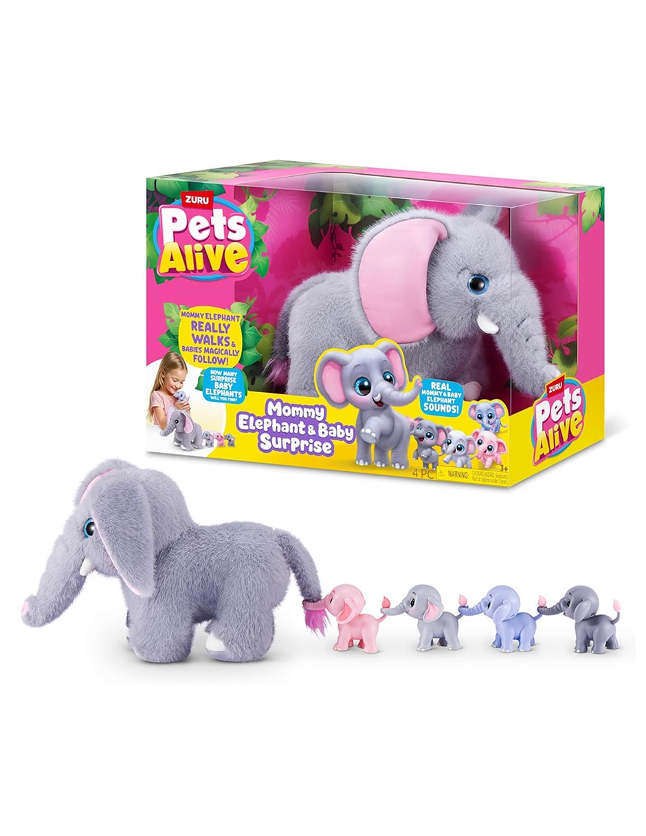 Juguete Mamá elefante y bebés sorpesa