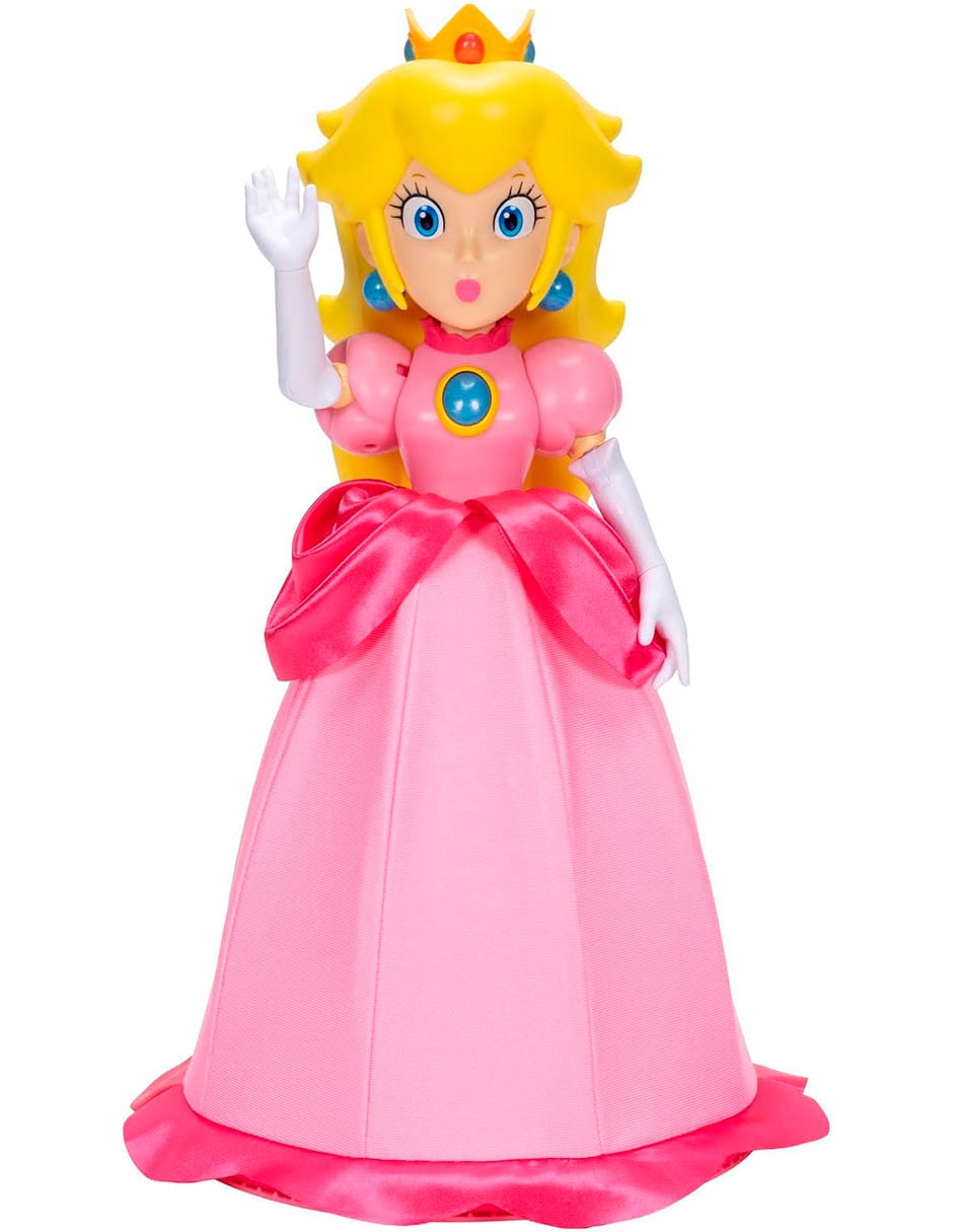 Figura de acción articulada super princesa peach con movimiento y sonido